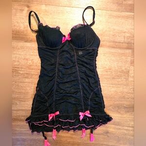Victoria's Secret Sexy Little Things Ruffled Teddy Lingerie 34B